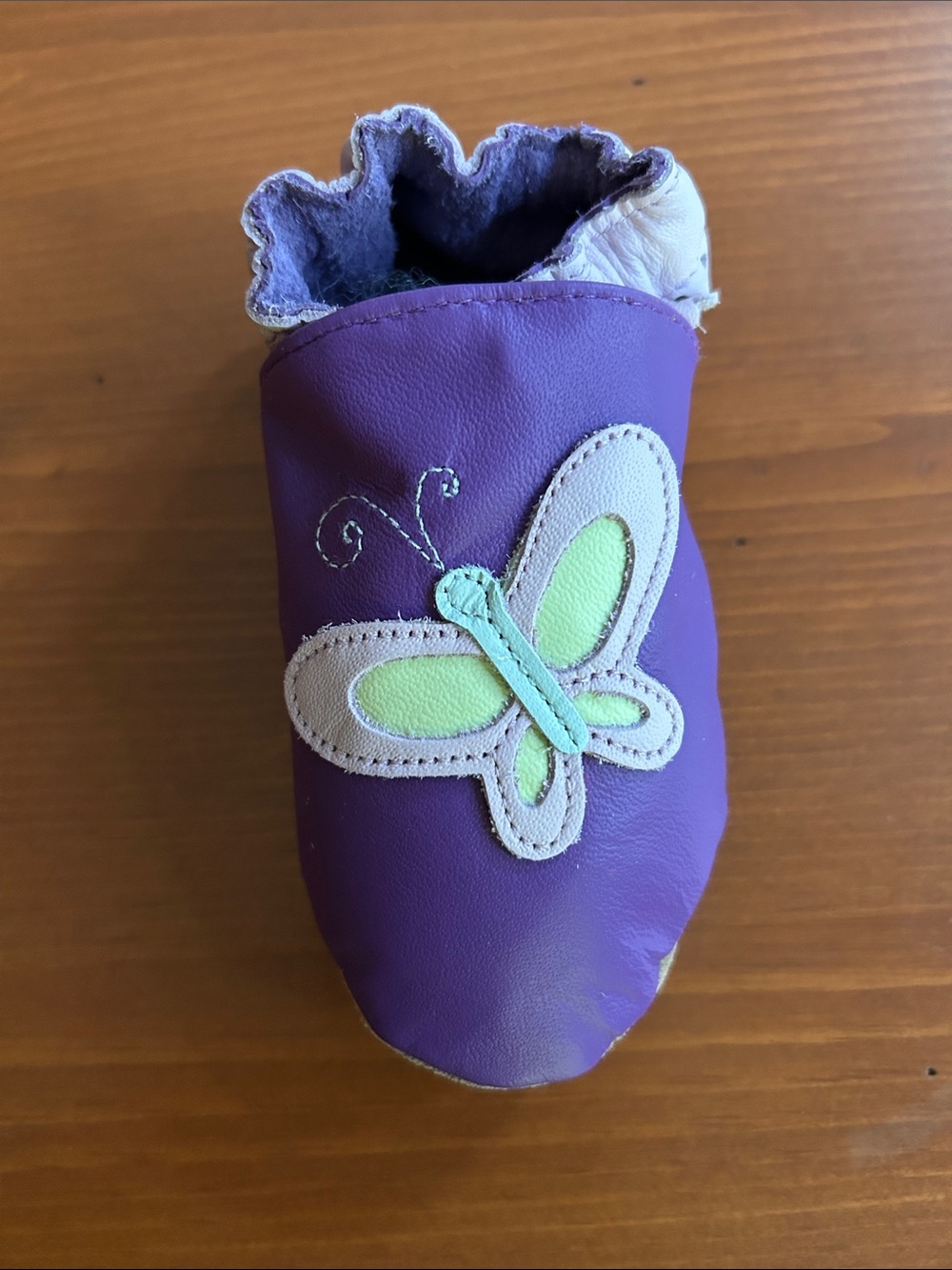 Robeez Purple Butterfly Kids Slip-On Shoe